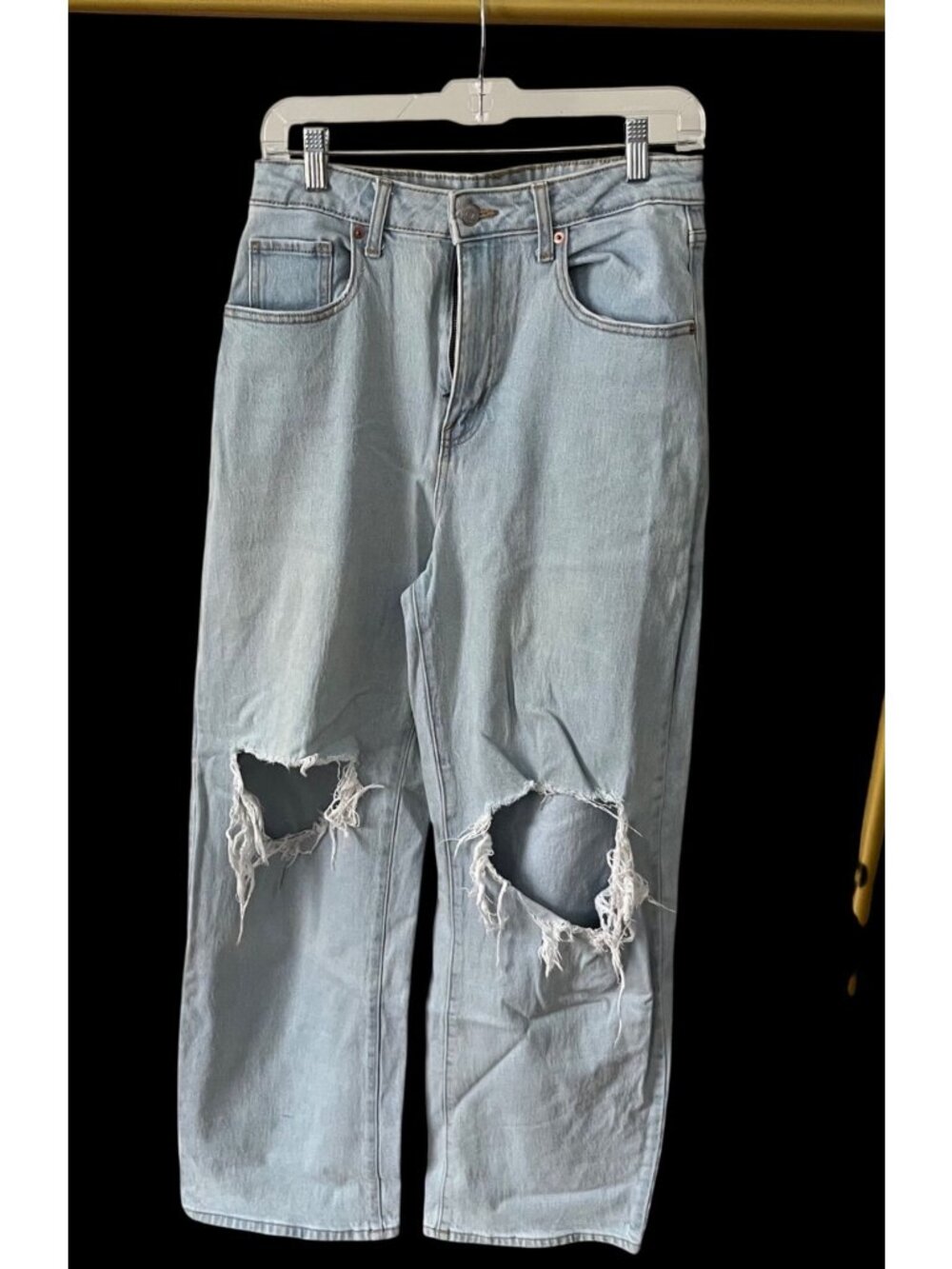 Wild Fable High-Rise 90s Relaxed Straight Distressed Jeans Light Wash size 8/29R